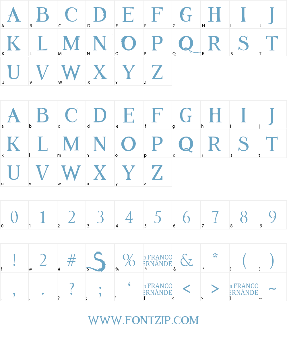Animales Fantastic Font Character